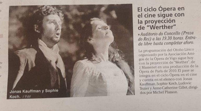 Faro de Vigo. Ciclo Ópera en el Cine