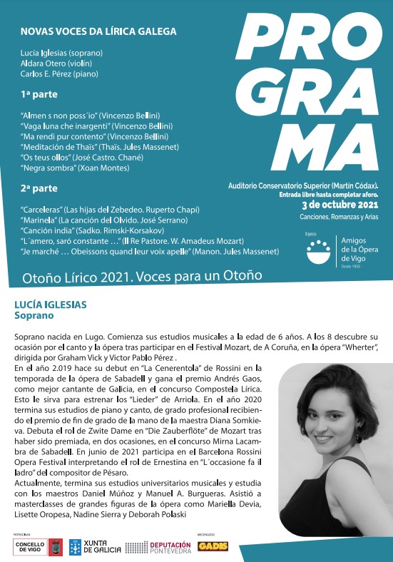 NOVAS VOCES DA LÍRICA GALEGA . Otoño Lírico 2021.