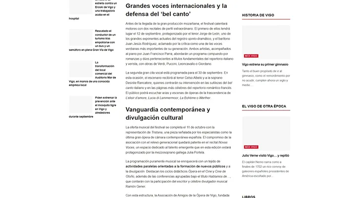 VigoÉ sitúa el Otoño Lírico de Vigo como epicentro de la ópera internacional en 2026