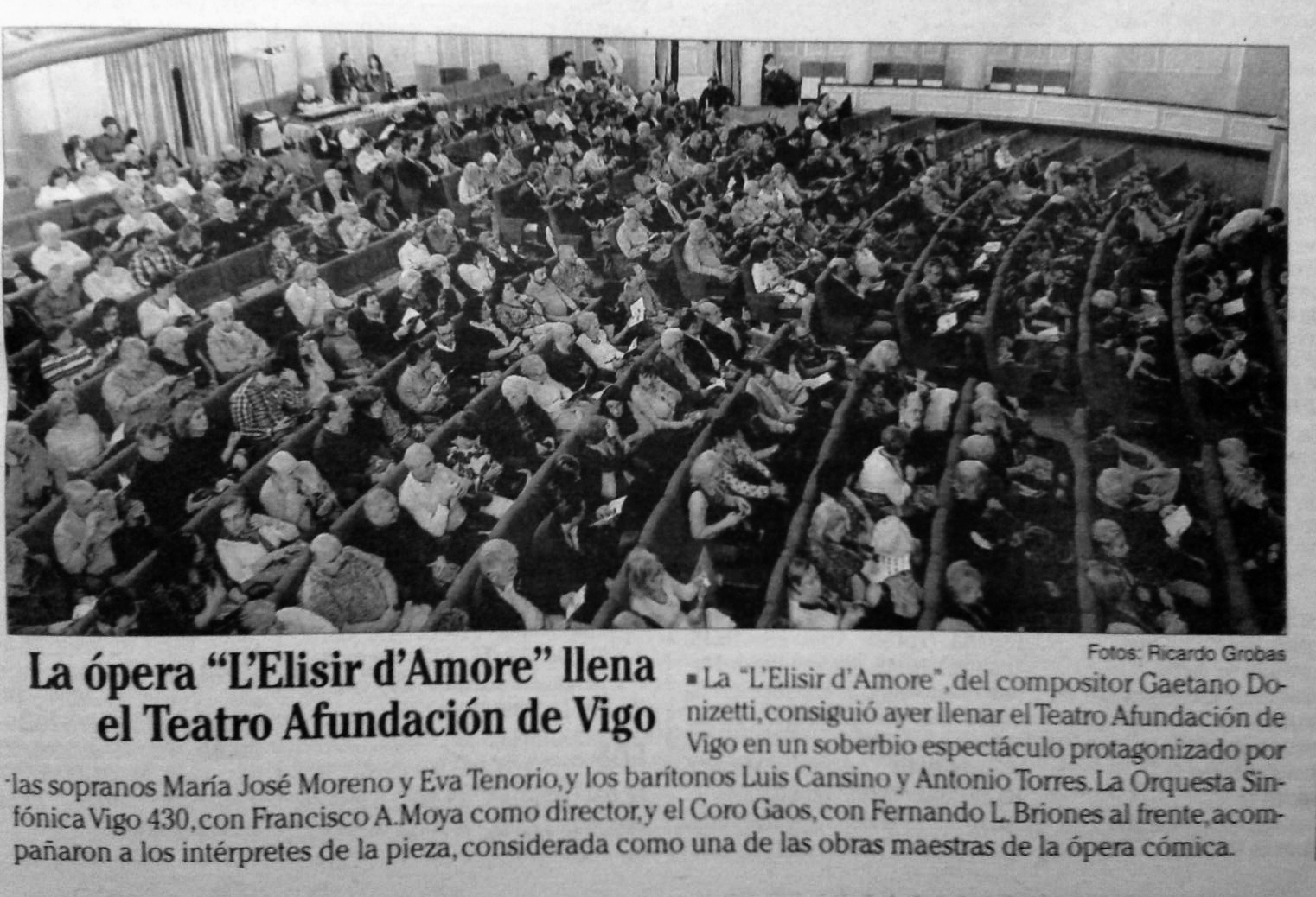 Comentario de nuestro Elixir en Faro de Vigo