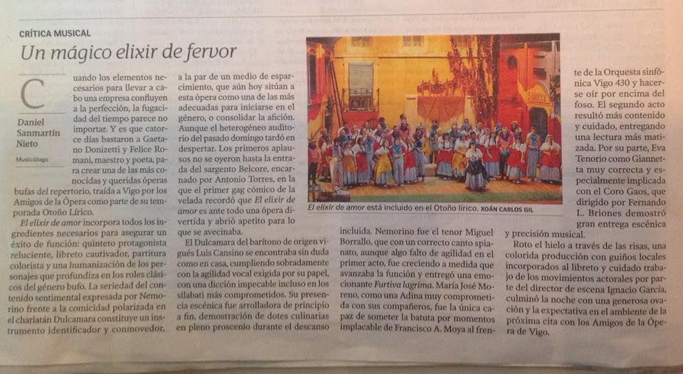 "Un mágico elixir de fervor"