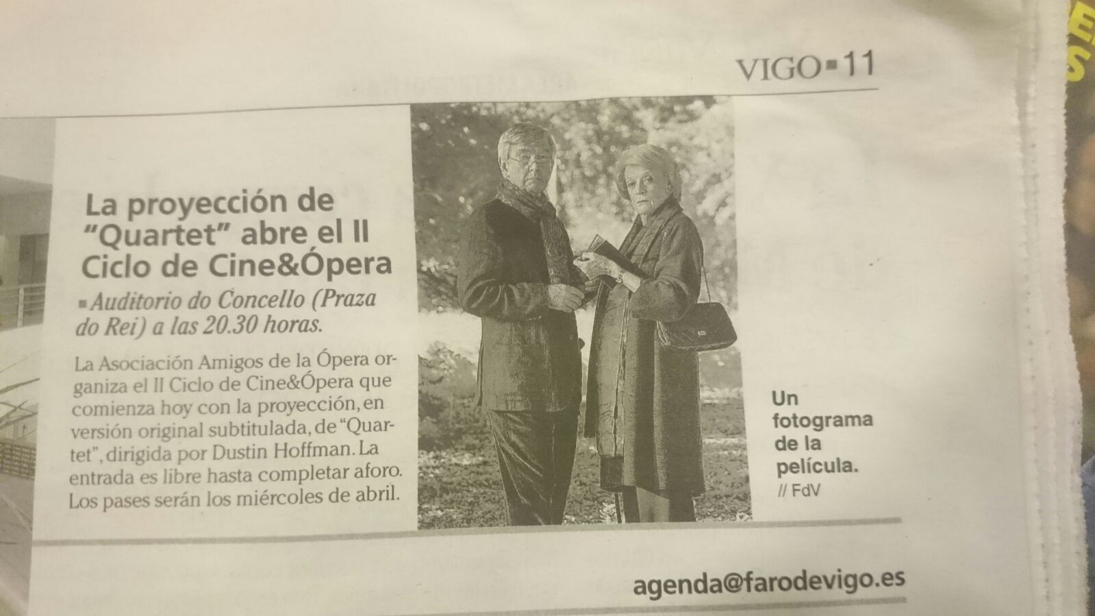 La primera película de nuestro ciclo en medios.